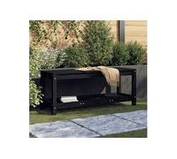 Tuinbank 108x35x45 cm massief grenenhout zwart832384