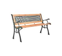 Vidaxl Banc De Jardin 116 Cm Fonte Et Bois Massif De Sapin