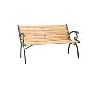 Vidaxl Banc De Jardin 116 Cm Fonte Et Bois Massif De Sapin