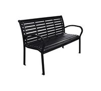 Vidaxl Banc De Jardin Noir 116 Cm Acier Et Wpc