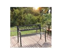 vidaXL Banc de jardin Acier 125 cm Gris – Meuble de terrasse