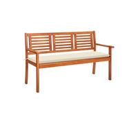 Vidaxl Banc De Jardin 3 Places Avec Coussin 150 Cm Bois D'eucalyptus