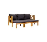 Tuinbank 3-zits met kussens 179 cm massief acaciahout310310
