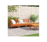 Vidaxl Canapé De Jardin 4 Places Cire Marron Bois De Pin Massif