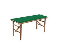 Banc de Jardin Pliable et Coussin 118cm Bambou Extérieur Terrasse Patio vidaXL