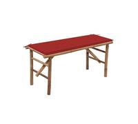 vidaXL Banc de jardin pliable avec coussin 118 cm Bambou