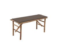 Banc de Jardin Pliable et Coussin 118cm Bambou Extérieur Terrasse Patio vidaXL