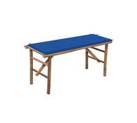 Tuinbank inklapbaar met kussen 118 cm bamboe3063859
