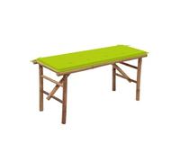 vidaXL Tuinbank inklapbaar met kussen 118 cm bamboe3063860 G