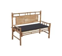 Tuinbank met kussen 120 cm bamboe3063876