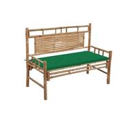 Vidaxl Banc De Jardin Avec Coussin 120 Cm Bambou