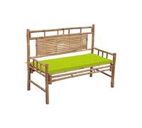 Tuinbank met kussen 120 cm bamboe3063887