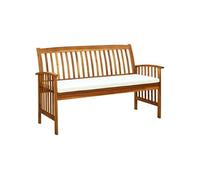 Tuinbank met kussen 147 cm massief acaciahout312134