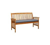 Tuinbank met kussen 147 cm massief acaciahout312135
