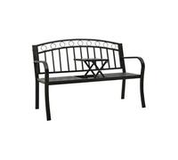 Tuinbank met tafel 120 cm staal zwart319584