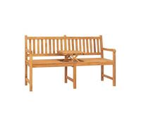 Bois de Teck Massif Banc de Jardin 3 Places avec Table 150 cm Patio vidaXL