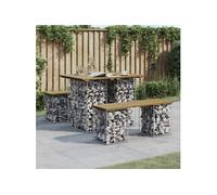 Vidaxl Banc De Jardin Design Gabion 100x70x72 Cm Bois De Pin Imprégné