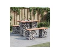Tuinbank Schanskorfontwerp 100x70x72 cm massief grenenhout834363
