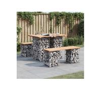 Tuinbank schanskorfontwerp 100x70x72 cm massief grenenhout834365