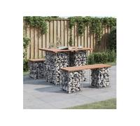vidaXL Tuinbank Schanskorfontwerp 100x70x72 cm massief grenenhout834366 Bois G