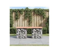 Banc Jardin Design Gabion Siège de Patio Extérieur Bois Massif de Douglas vidaXL