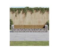 Vidaxl Banc De Jardin Design Gabion 347x71x65,5cm Bois De Pin Imprégné