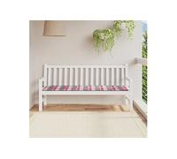 vidaXL Coussin de banc de jardin motif ¿¿ carreaux rouges 180x50x3 cm
