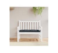Coussin de banc carreaux noir 100x50x7 cm tissu vidaXL vidaXL