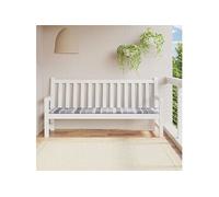 Tuinbankkussen 200x50x3 cm oxford stof ruitpatroon grijs314103