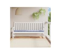 Tuinbankkussen gestreept 200x50x3 cm stof wit en blauw361201