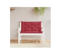 Tuinbankkussens 2 st 100x50x7 cm oxford stof wijnrood361668