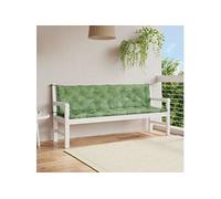 vidaXL Tuinbankkussens 2 st bladpatroon 200x50x7 cm stof361751 G