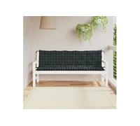Tuinbankkussens 2 st oxford stof ruitpatroon zwart361729