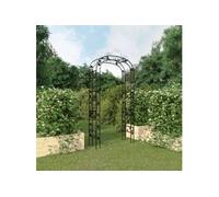 Vidaxl Arche De Jardin Noir 116x45x240 Cm Acier