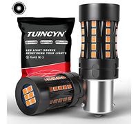 TUINCYN 1156 Ampoule LED Ambre Jaune CANBUS Ampoule de clignotant sans erreur avec résistances intégrées 12-24V Super Bright 7506 BA15S 1003 P21W 1141 Lampe de remplacement, 2pcs