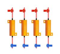 TUINCYN 4pcs 50W 8 ohms LED ampoules résistances erreur annuleur lumière de plaque d'immatriculation alerte annonceur route de signalisation lumière hyper flash condensateur décodeur