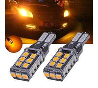 TUINCYN 800 Lumens 921 912 W16W T15 Ampoule de feu de freinage ambre 15SMD 2835 Clignotants de secours Feux arrière de recul Parking Ampoules LED DC 12V (Pack de 2)