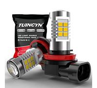 TUINCYN H11 H8 H9 Ampoule antibrouillard LED Lampe DRL 2835 21SMD 6500K Feux de jour à conduite automatique LED extrêmement brillants 10,5 W DC 12 V (pack de 2)