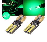 TUINCYN - Lot de 2 ampoules LED T10 24-SMD 4014 194 168 2825 pour voiture, 800 lumens, 12 V ~ 24 V 5 W, vert