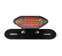 TUINCYN Moto intégré LED Feu de freinage et clignotants Clignotant Lampe clignotant 2 en 1 Moto Stop Stop Light Ampoule de moteur Accessoires de montage (Pack de 1)