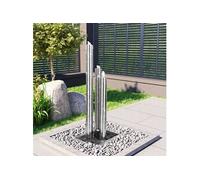 Tuinfontein 48x34x123 cm roestvrij staal zilverkleurig48091