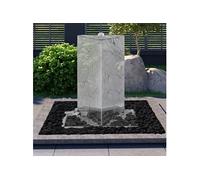 Fontaine de jardin et pompe Acier inoxydable 76 cm Triangulaire