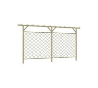 vidaXL Clôture de jardin à lattes avec pergola Bois