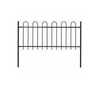 vidaXL Clôture de jardin avec dessus en cerceau acier 1,8 m noir