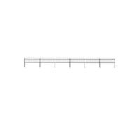 vidaXL Cl?ture de jardin avec dessus en lance Acier 10,2 x 0,6 m Noir