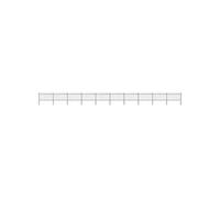 vidaXL Clôture de Jardin avec Dessus en Lance Panneaux de Clôture Décorative Barrière de Jardin Patio Ferme Extérieur Acier 17x1 m
