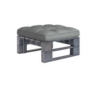 vidaXL Pouf palette de jardin – Bois de pin imprégné gris