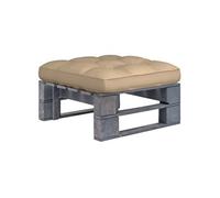 Tuinhocker pallet geÃ¯mpregneerd grenenhout grijs3066412