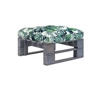 Tuinhocker pallet geÃ¯mpregneerd grenenhout grijs3066420
