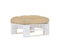 vidaXL Tuinhocker pallet geÃ¯mpregneerd grenenhout wit3066424 G